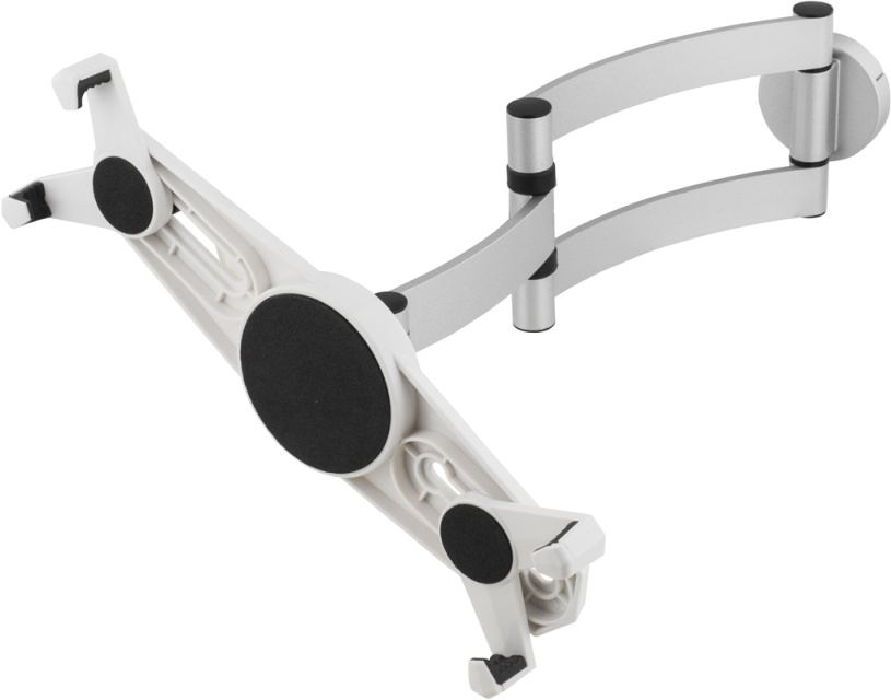 DELTACO Vægbeslag til tablets, vridbar 360ø, 3 leder, grå