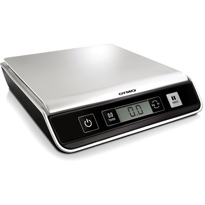 DYMO M5 brev og pakkevægt, digital display, USB, 10kg, sølv/sort