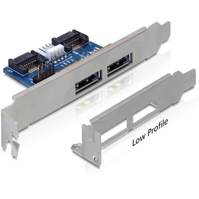 DeLOCK SATA/USB til Power Over eSATA-adapter, giver 2x5/12V-porte, PCI