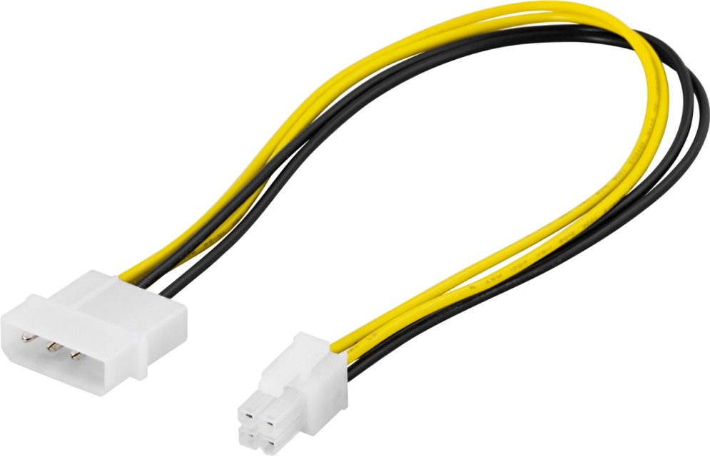 DELTACO Adapterkabel 4-pin til ATX12V(P4), 0,3m