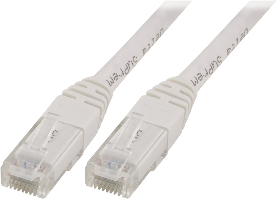 DELTACO U/UTP Cat5e patchkabel, 1m, hvid