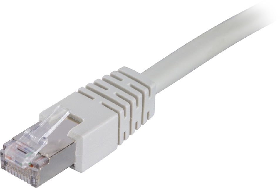 DELTACO, F/UTP, Cat6 patchkabel, LSZH, 10m, grå