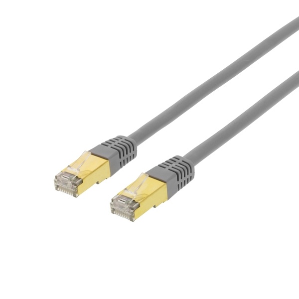 DELTACO S/FTP Cat7 patchkabel, LSZH (Low zero halogen), guldbelagt RJ4