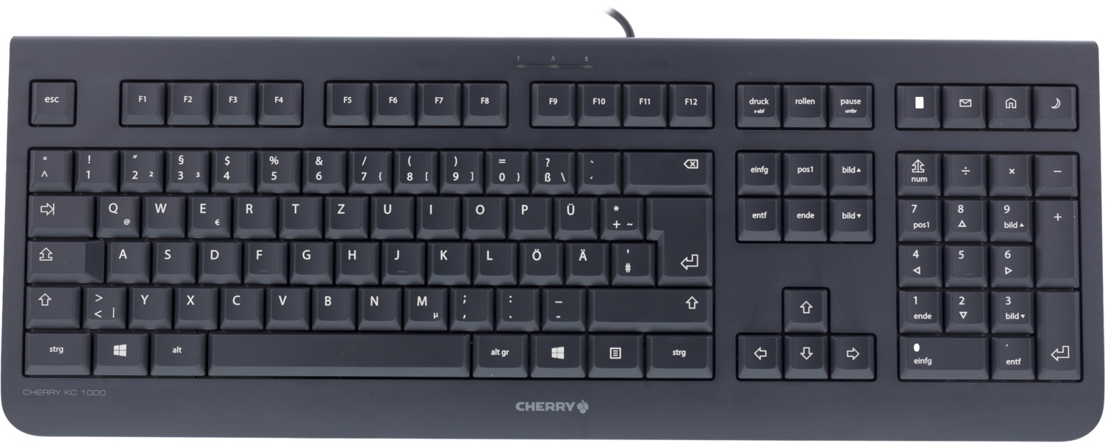 CHERRY KC1000, multimedietastatur, <b>Nordisk Layout</b>, USB, 1,8m k