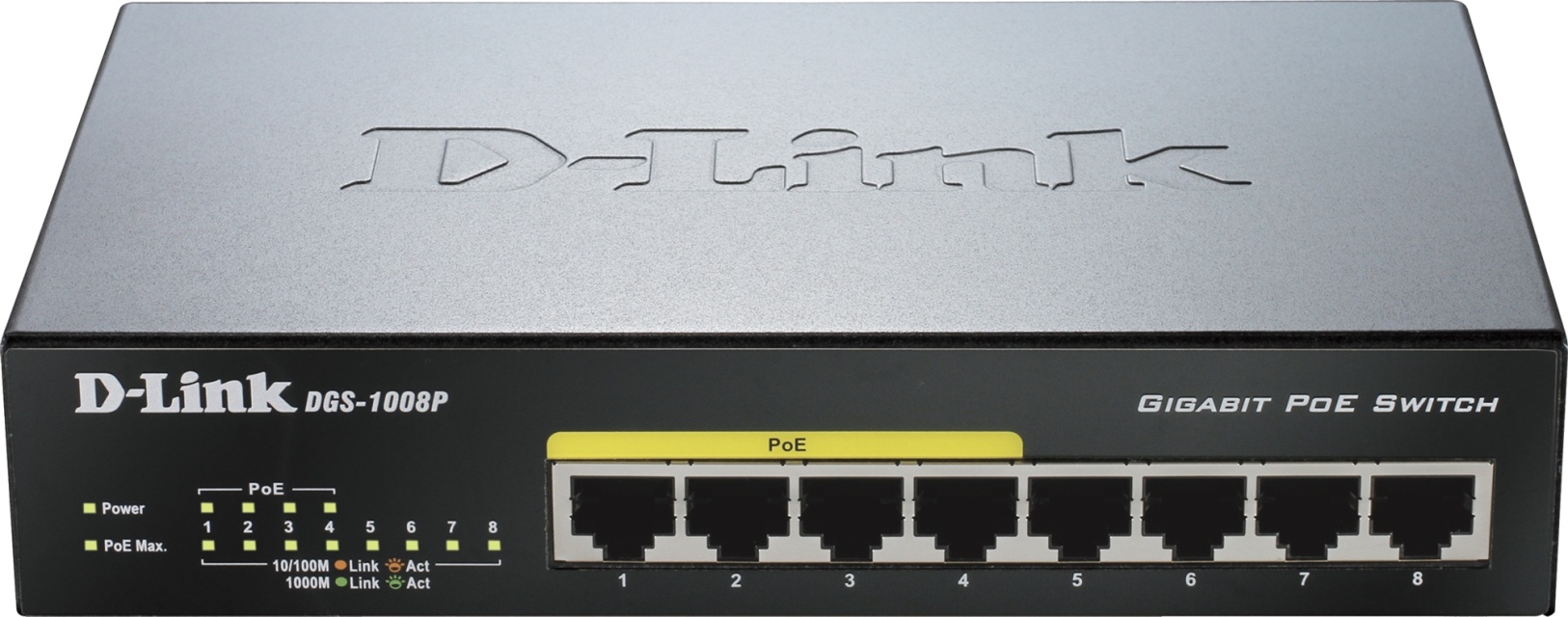 D-Link DGS 1008P Switch 8-porte Gigabit  PoE