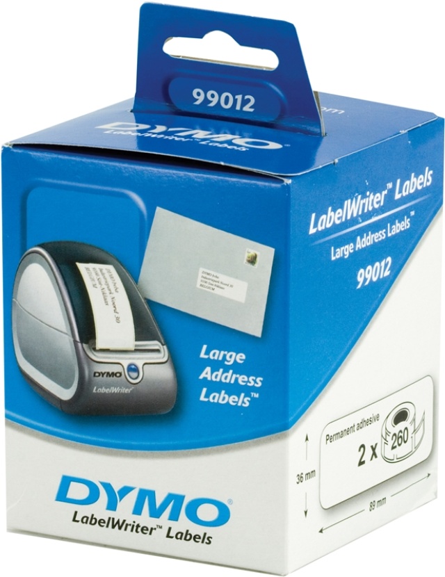 DYMO LabelWriter hvide adresse etiketter, 89x36mm, 24-pack (6240stk.),