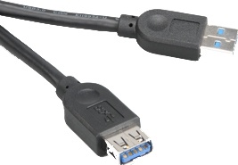 Akasa USB <b>3.0</b> kabel, Type <b>A</b> han - Type <b>A</b> hun, <b>