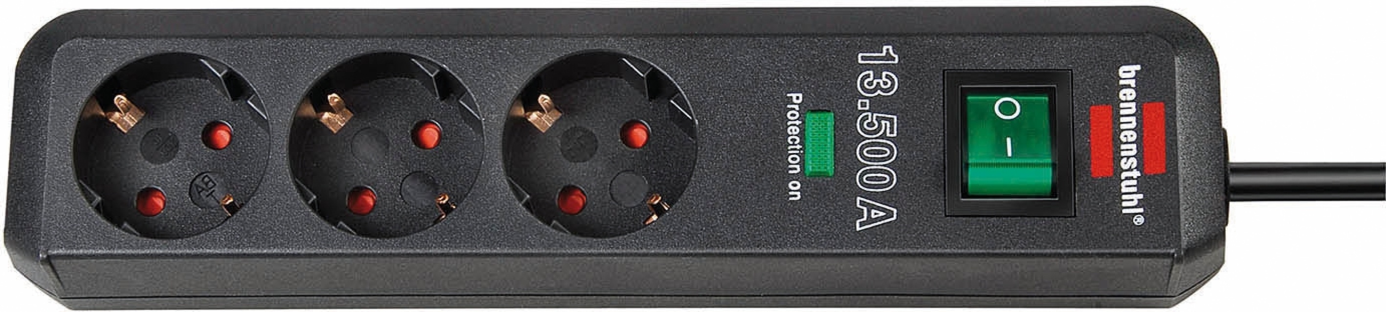 Brennenstuhl Eco-Line, strømskinne med 3xCEE 7/4 udtag, 1xCEE 7/7