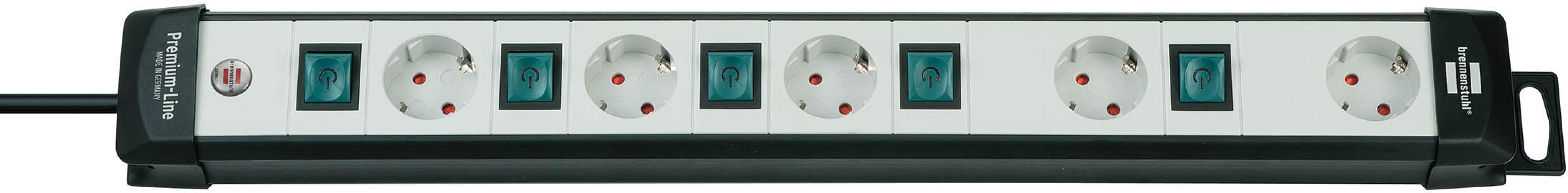 Brennenstuhl Premium Line Technics, strømskinne, 5xCEE 7/4, 1xCEE 7/7