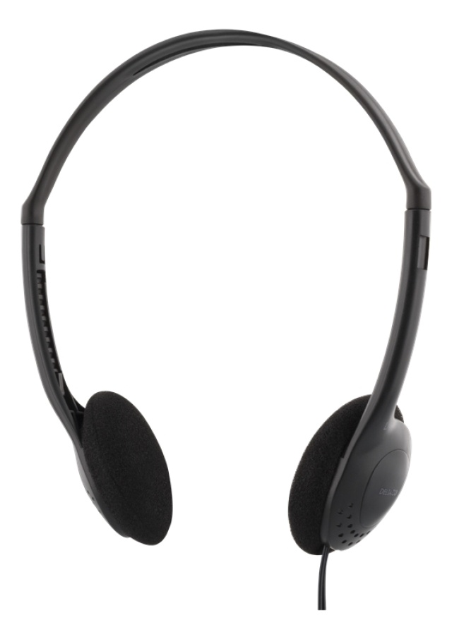DELTACO Stereo Headphones , volumekontrol, 1x 3,5mm, ca 2m kabel