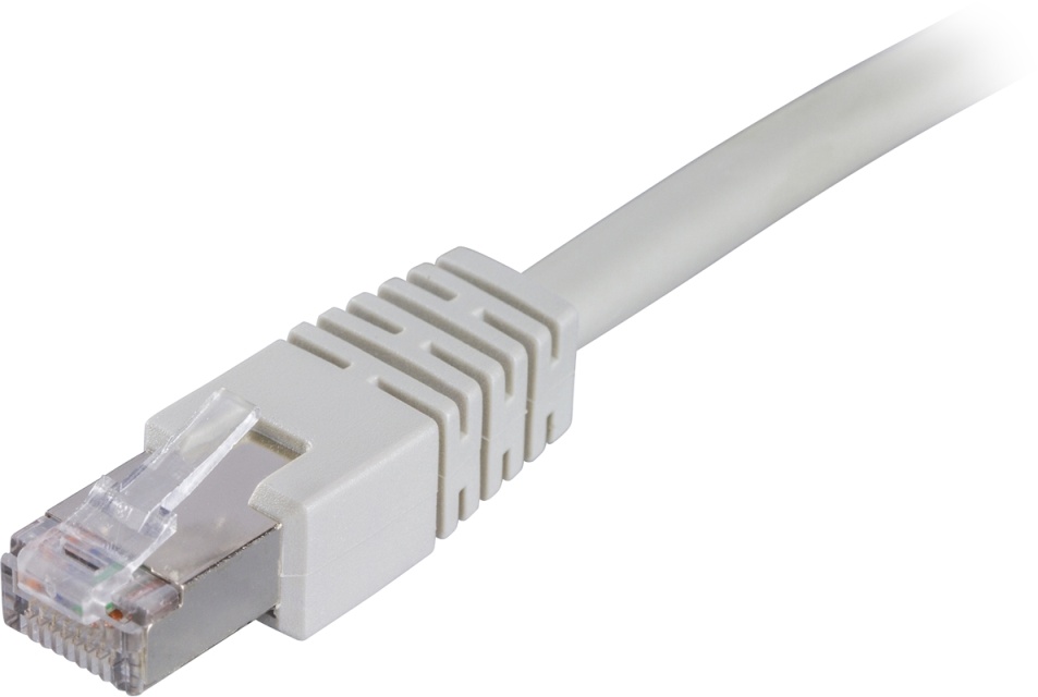 DELTACO F/UTP Cat6 patchkabel, LSZH (Low smoke zero halogen), 0,7m, gr