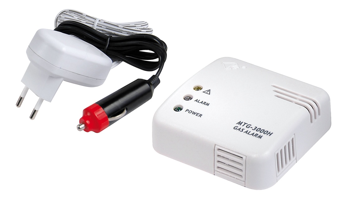 Nexa gasalarm, hot wire, alarmere med 85dB ved lækage, 12V, cigaret-/