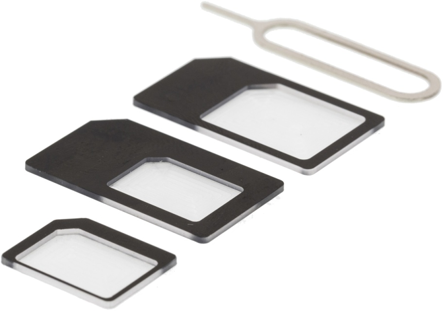 DELTACO SIM-kortadapter til micro/mini/nano-sim, sort