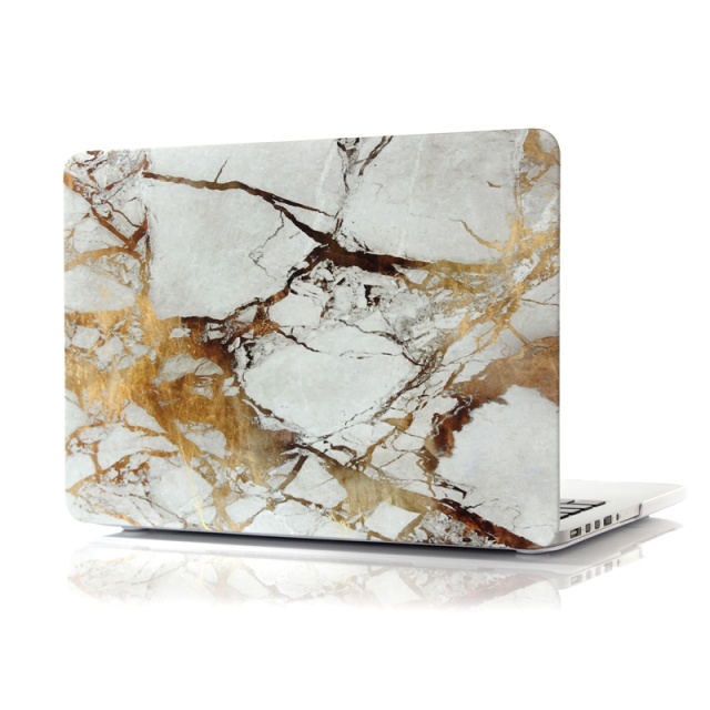 Etui i hård plast til MacBook Pro 13,3" A1278 Marble (Guld)