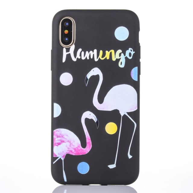 Bagcover til iPhone X/XS, Flamingo
