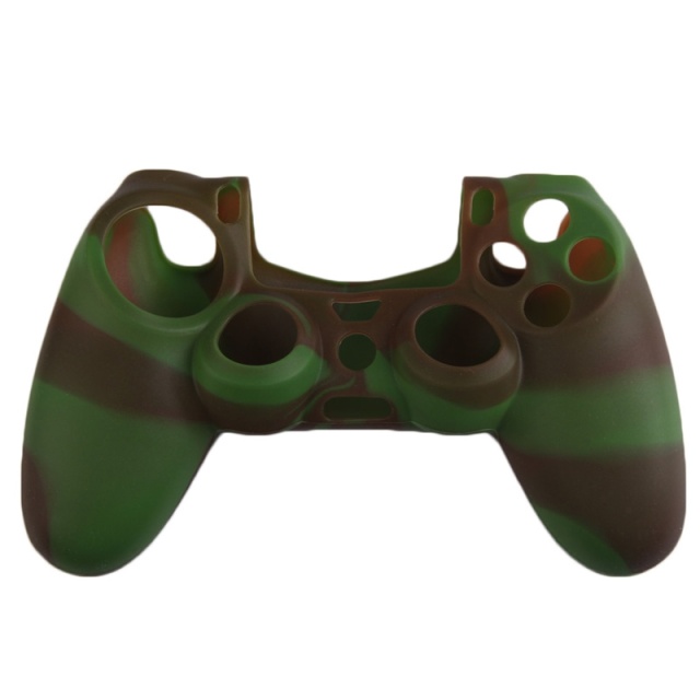 Silikonegreb til controller, Playstation 4, Camouflage Grøn, Brun