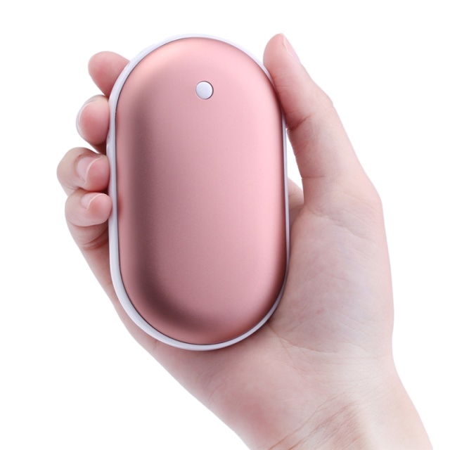 Powerbank og håndvarmer i én, 5000mAh - Pink