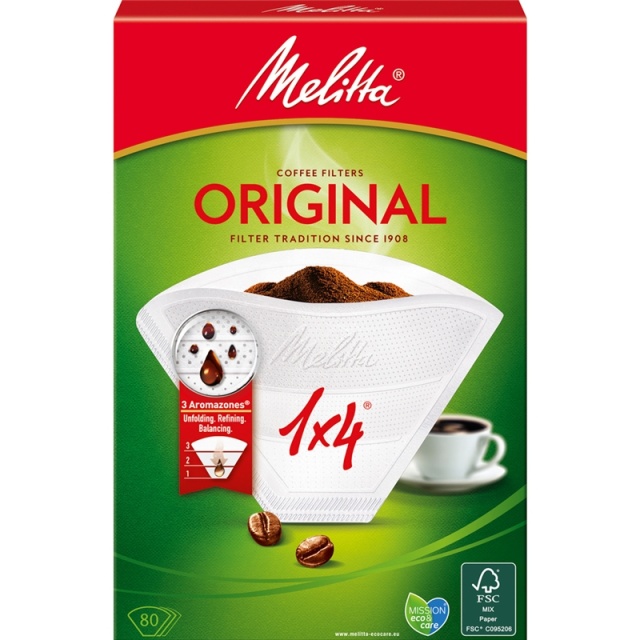 Melitta Kaffefilter 1x4 80pack (SP94641)