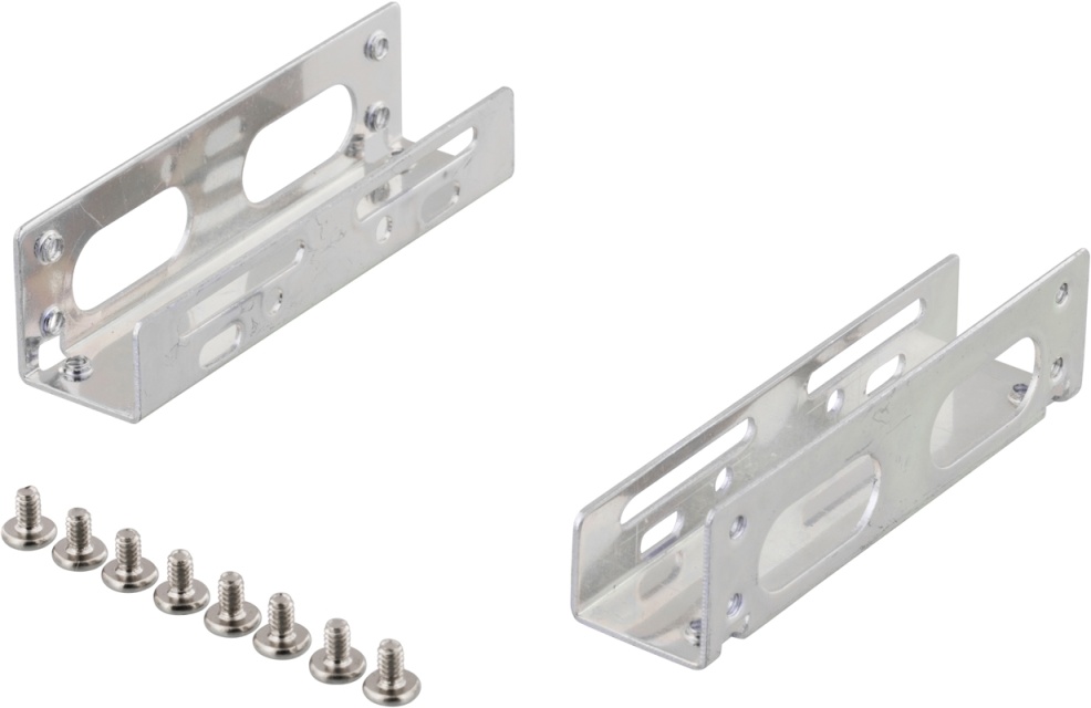 DELTACO monteringsvinkler til 3,5" harddisk i 5,25"