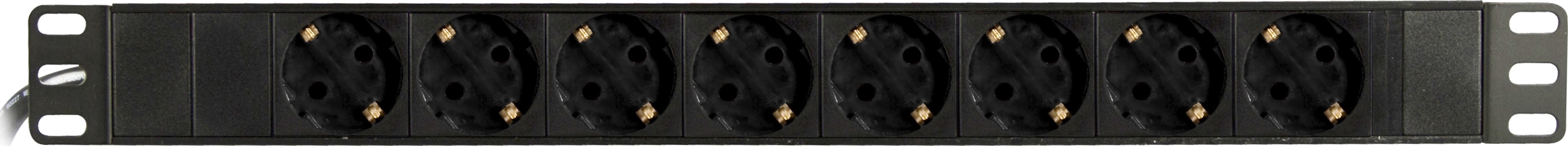 DELTACO Strømskinne med <b>8xCEE 7/4 udtag</b>, 1xCEE 7/7, tilslutnin