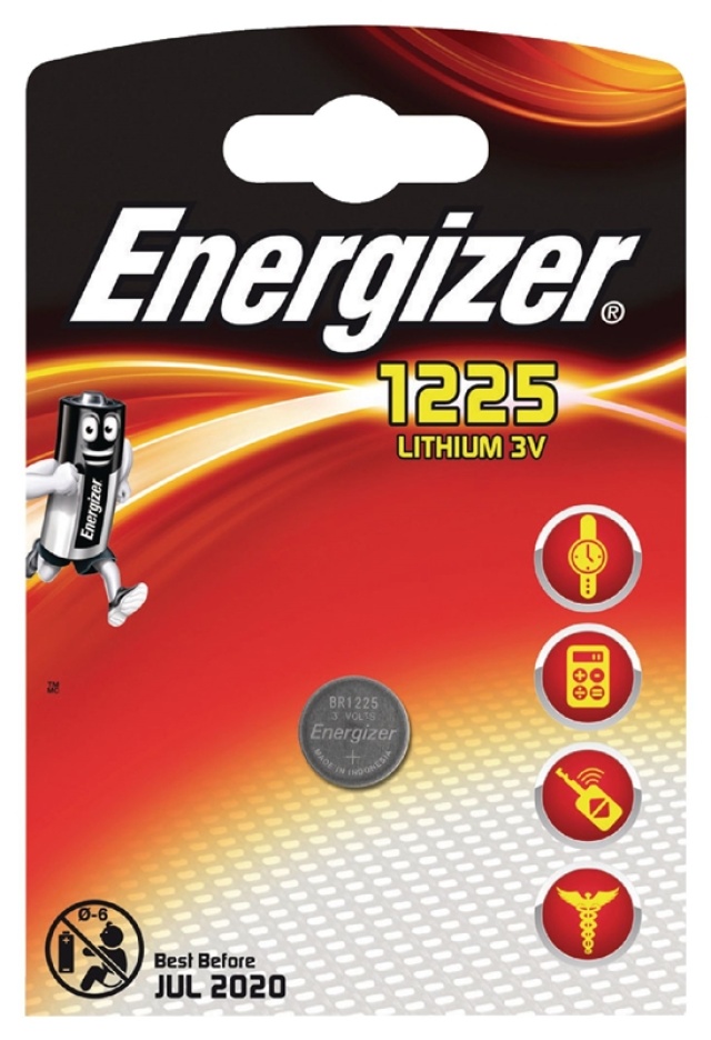 Energizer Lithium Knapcelle Batteri Br1225 | 3 V | 1-Blister