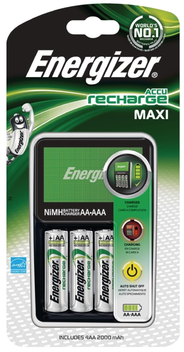 Energizer Aa / Aaa Nimh Batterioplader 4x AA/HR6 2000 mAh