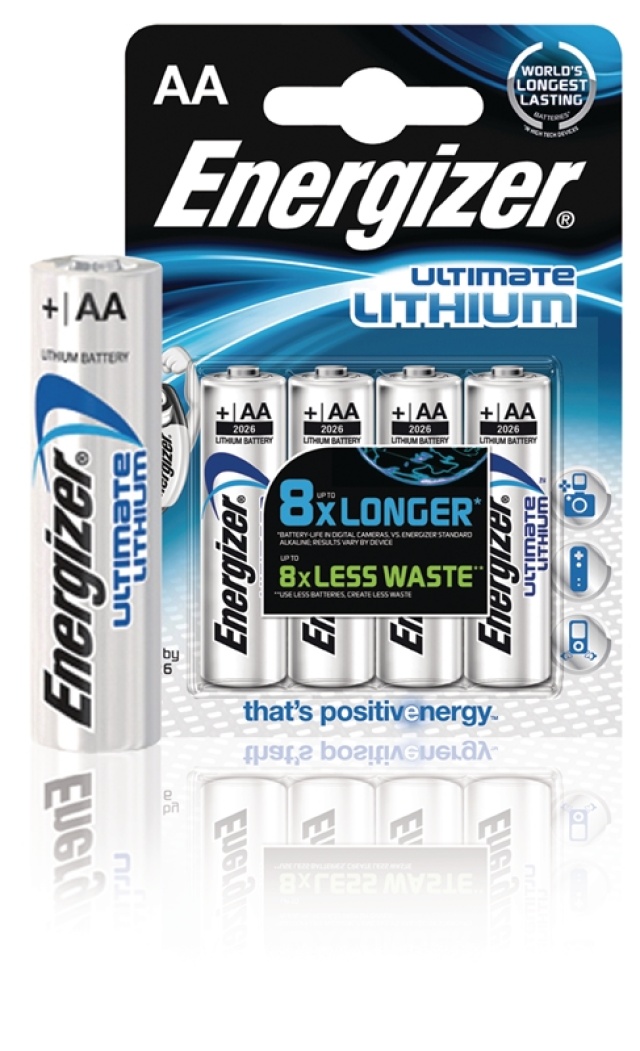 Energizer Lithium Batteri Aa | 1.5 V DC | 3000 mAh | 4-Blister | Sølv