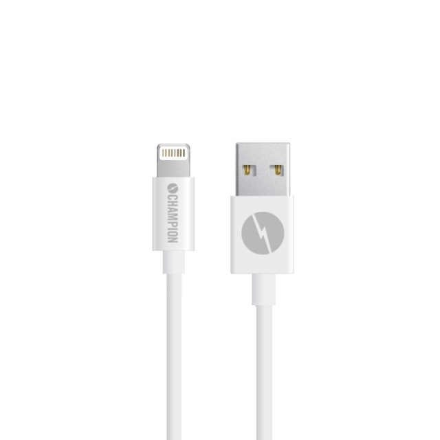 Champion USB-A til Lightning-kabel 1 m hvid