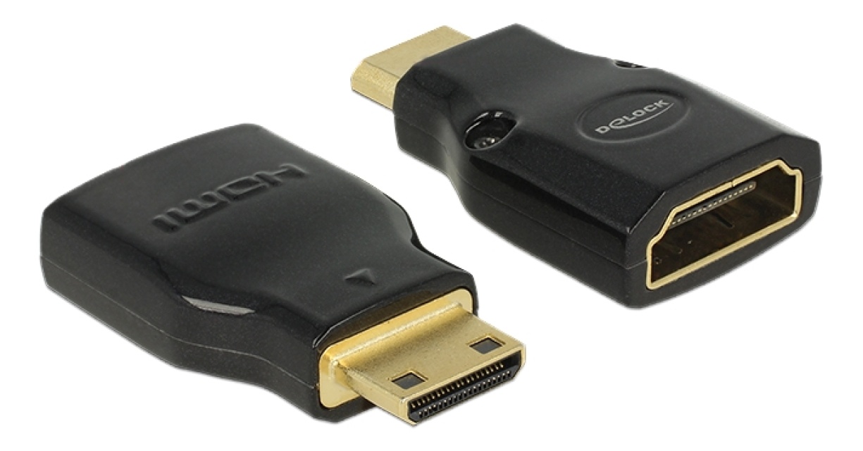 Delock Adapter High Speed HDMI with Ethernet – HDMI Mini-C male > HDMI