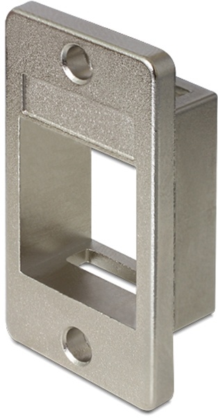 DeLOCK Keystone modulholder til montering i kabinet, metal, sølv