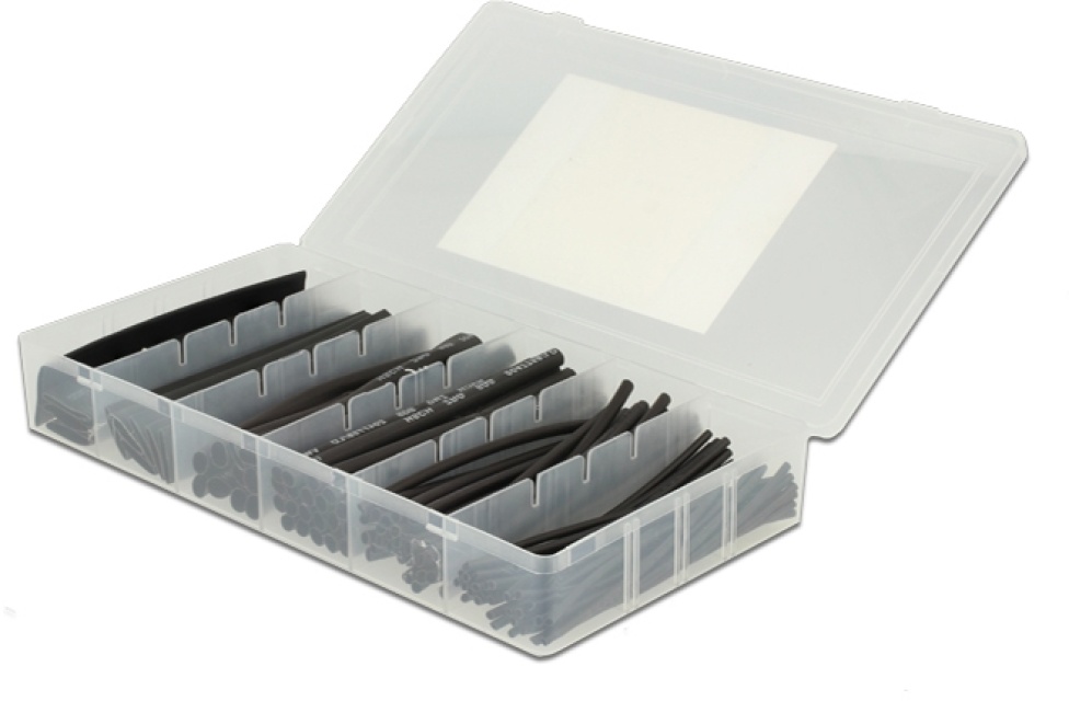 DeLOCK Krympeslang, 100 stk, 100mm, 2:1, sort