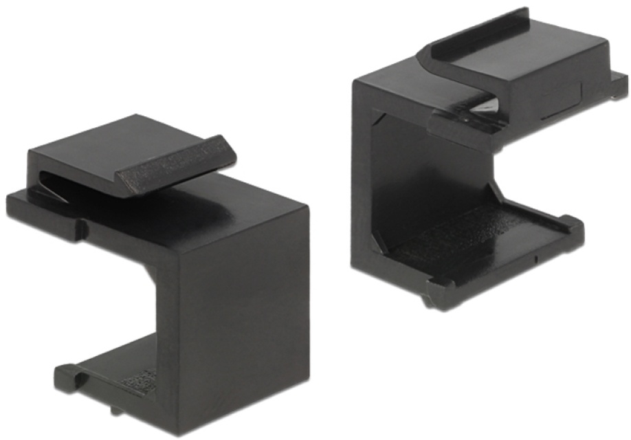 DeLOCK Keystone dækkemodul, pose med 4 dækkemoduler, sort