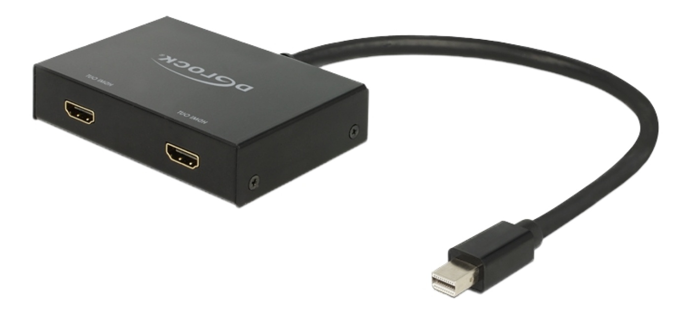 Delock Displayport 1.2 Splitter 1x mini Displayport in>2x HDMI out 4K
