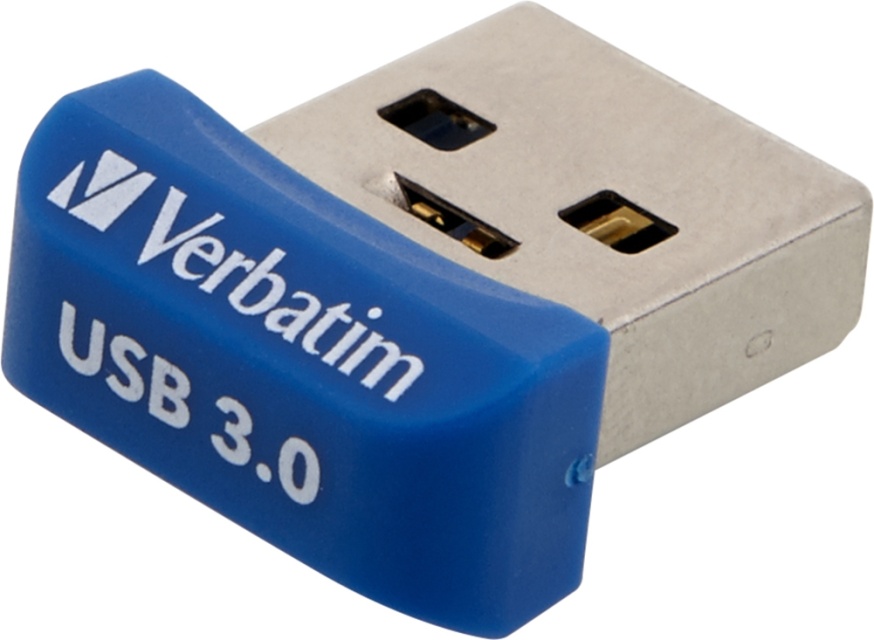 Verbatim StoreNStay Nano U3, USB3.0 memory, 16GB, blå