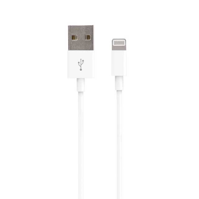 Forever lightning-kabel på 3 m til både opladning og overførsel, hvid