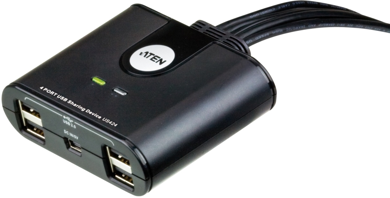 ATEN US424 manuel USB 2.0-switch, 4 computere til 4 enheder, 4xUSB Typ