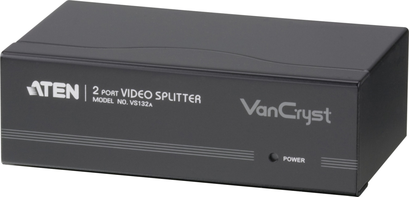 ATEN VGA-splitter 1 enhed til 2 skærme, 1xHD15 han, 2xHD15 hun, 450MH