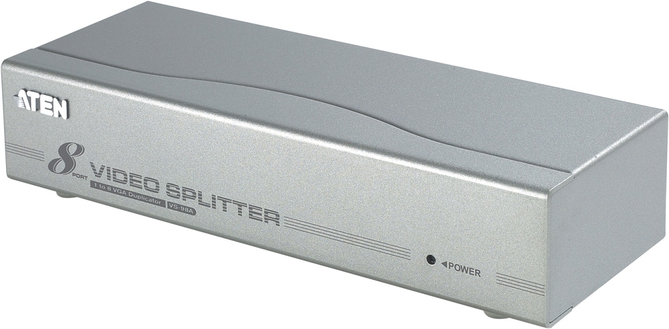 ATEN, VGA-splitter, 1-8, 1920x1440, HD15 han - 8xHD15 hun