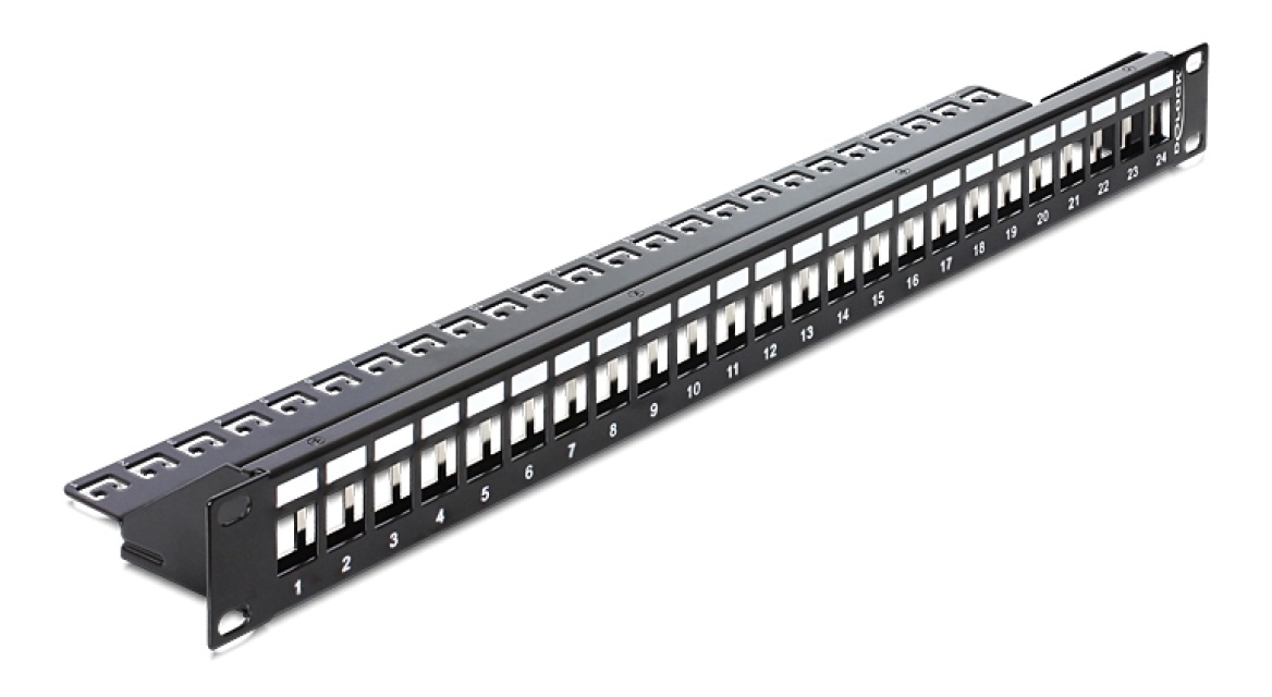 Delock 19" Keystone Patch Panel 24 Port sort