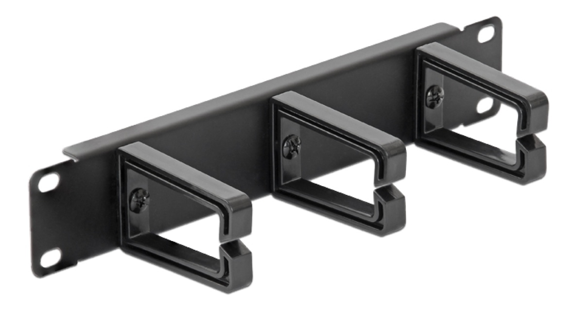 DELOCK 43342 10" Cable management panel, black