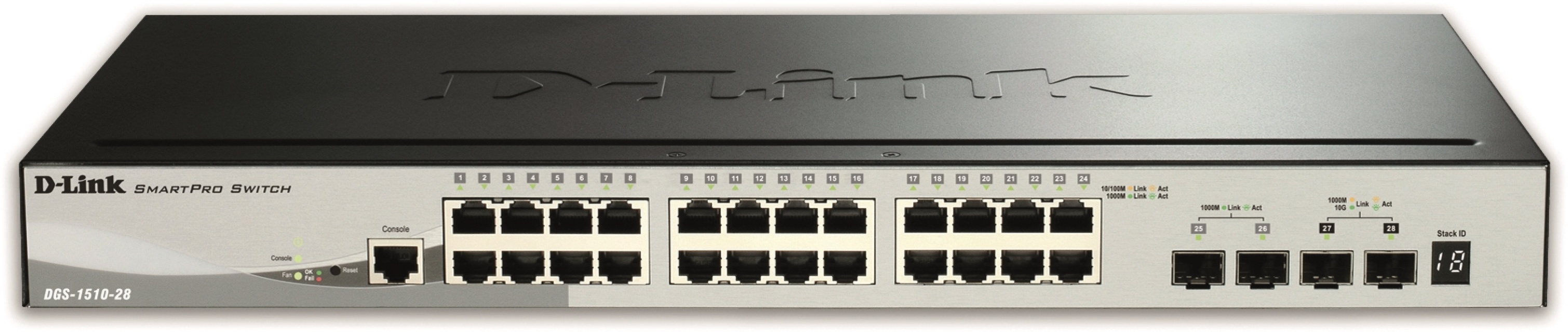 D-Link Gigabit SmartPro switch, 24xRJ45, 4x10G SFP+, metal, 1U, 19"