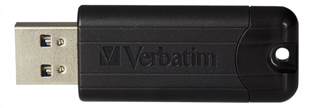 Verbatim PinStripe USB Flash drive, 32GB, USB 3.0, retractable connect