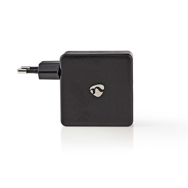 Nedis Vægoplader | 57 W | PD3.0 45W | Hurtigopladningsfunktion | 2.25 A / 2.4 / 3.0 A | Antal output: 2 | USB-A / USB-C™ | Uden Kabel | Automatisk Valgt Spænding | Sort