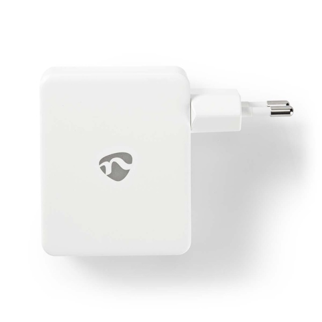 Nedis Vægoplader | 24 W | Hurtigopladningsfunktion | 4x 2.4 A | Antal output: 4 | 4x USB-A | Uden Kabel | Single Voltage Output | Hvid