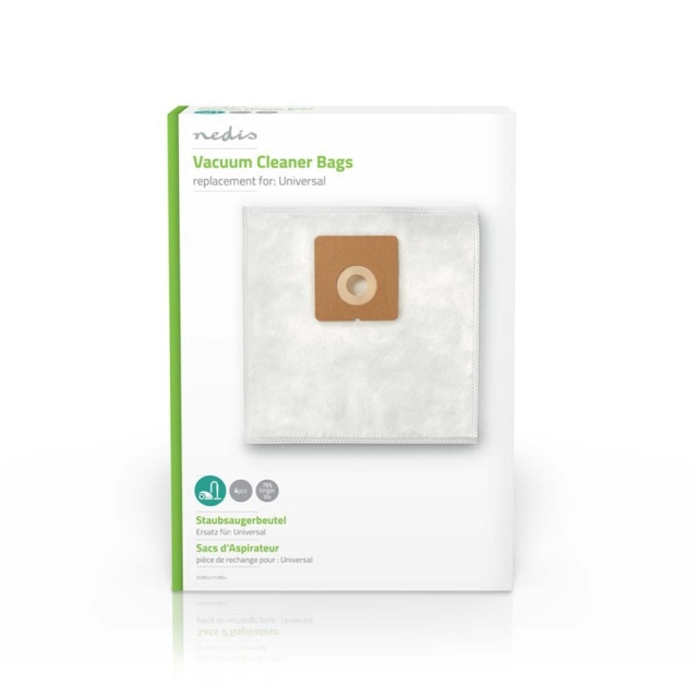 Nedis Støvsugerpose | 4 stk. | Syntetisk | Mest solgt for: Universel | Hvid