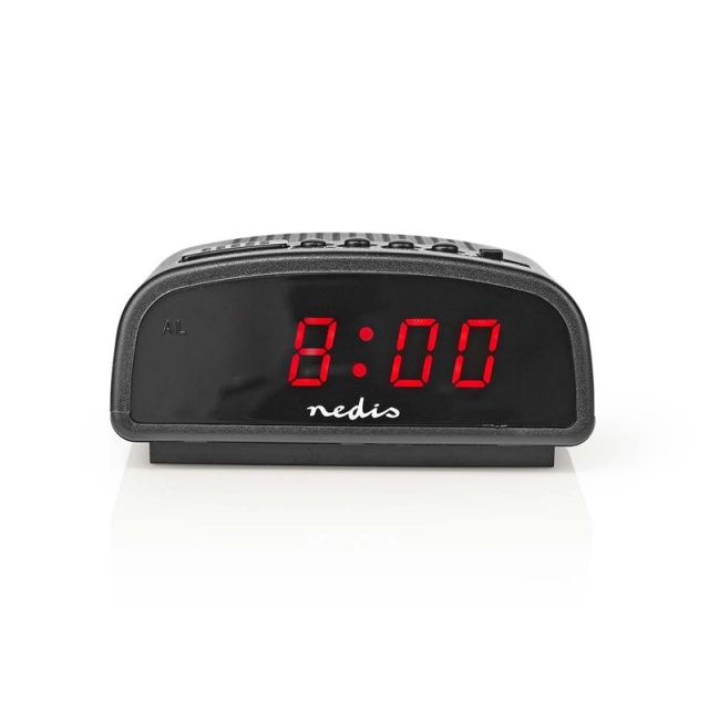 Nedis Digitalt Bord Vækkeur | LED | Snooze funktion | Sort