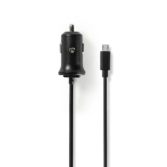 Nedis Biloplader | 12 W | 1x 2.4 A | Antal output: 1 | Micro USB (Fixed) kabel | 1.00 m | Single Voltage Output