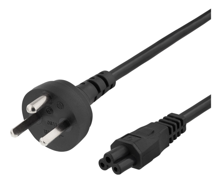 DELTACO Power cable, 2m, DK 2-5a to IEC C5, 2,4A, grounded, black