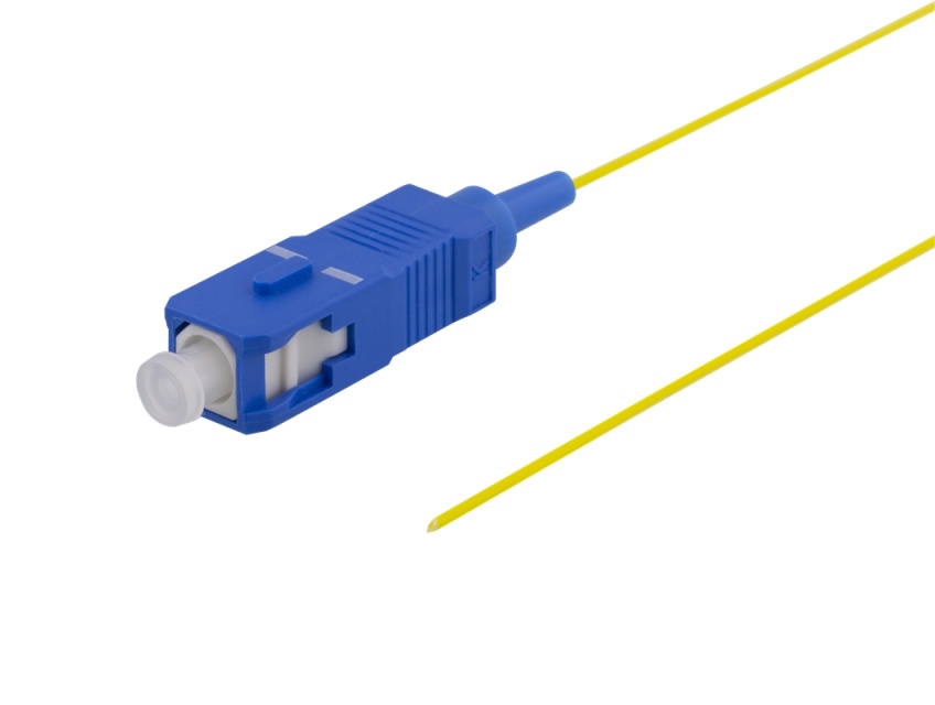 DELTACO OS2 fiber pigtail, SC, simplex, UPC, 9/125, 1.5m