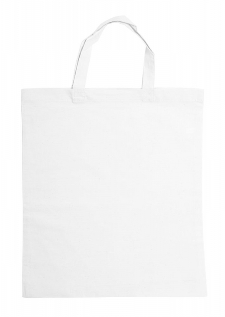Nightingale Tote Bag 150g med kort håndtag Hvid